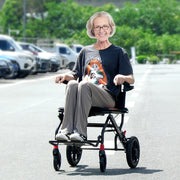 Wheelchair Aluminum Alloy Transport Chair Foldable 18-In W Seat 220lbs V952-FWYSLYLHJSX1TQ05XV0