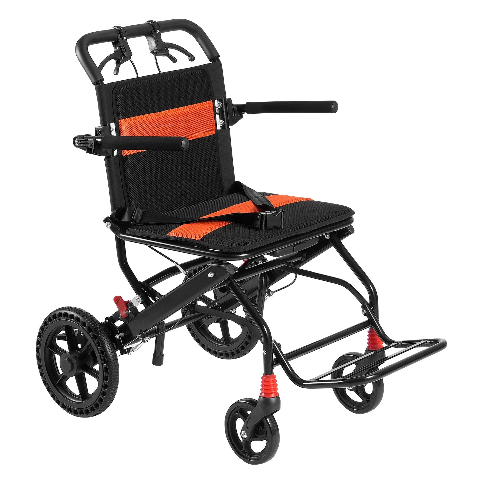 Wheelchair Aluminum Alloy Transport Chair Foldable 18-In W Seat 220lbs V952-FWYSLYLHJSX1TQ05XV0