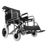 Wheelchair Steel Transport Chair Foldable Wheelchair 24-In W Seat 300lbs V952-FWYSLYTGHX24GCRZ7V0