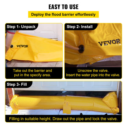 Flood Barrier Hydro Barrier 24' Length x 6 V952-FX24FT10IN6IN4PBZV0
