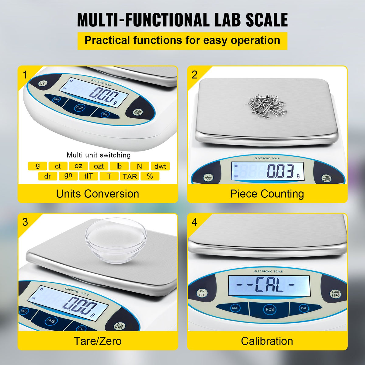 Lab Analytical Balance Digital Precision Scale 5000gx0.01g High Precision V952-FX5000GX0.01GUAOMV3