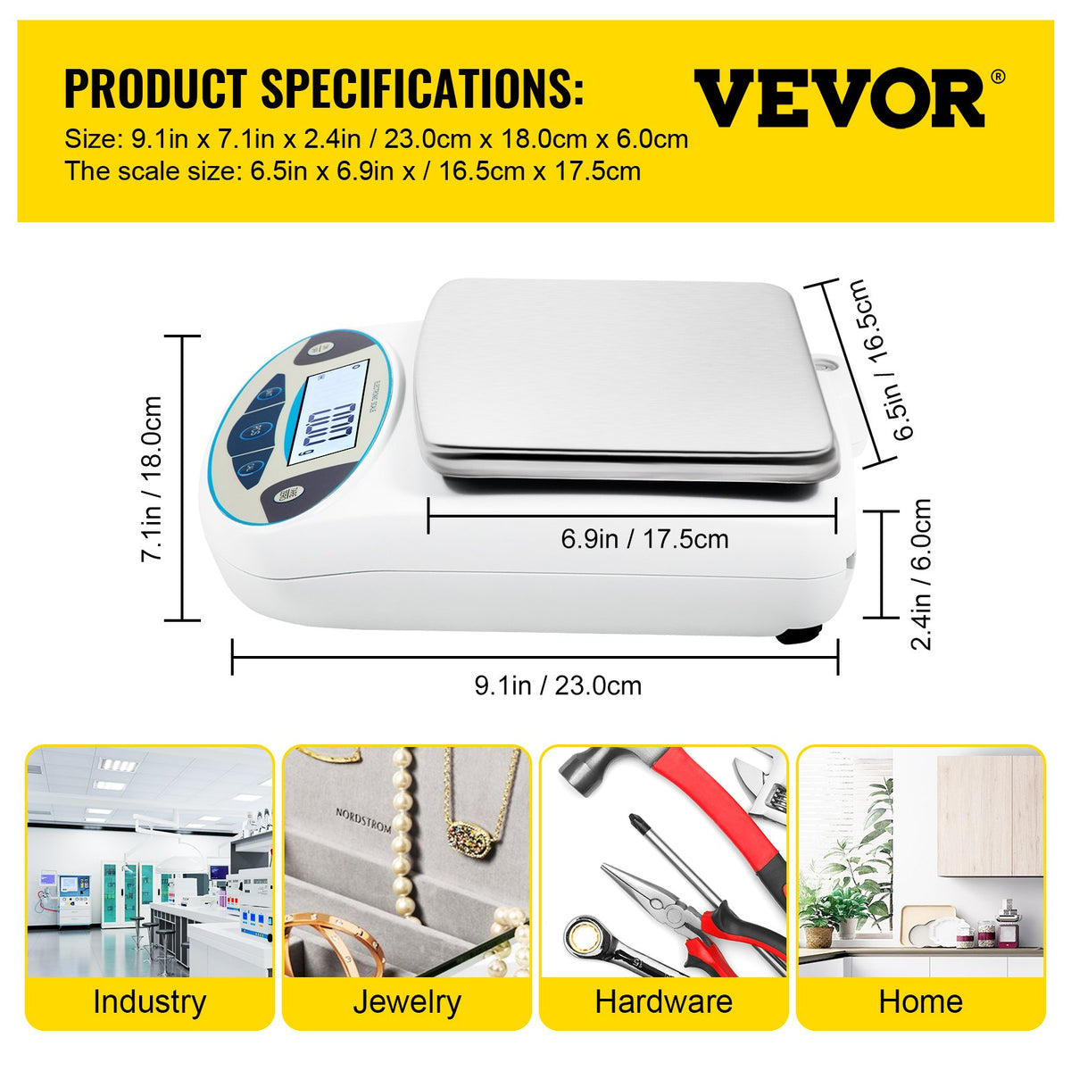 Lab Analytical Balance Digital Precision Scale 5000gx0.01g High Precision V952-FX5000GX0.01GUAOMV3