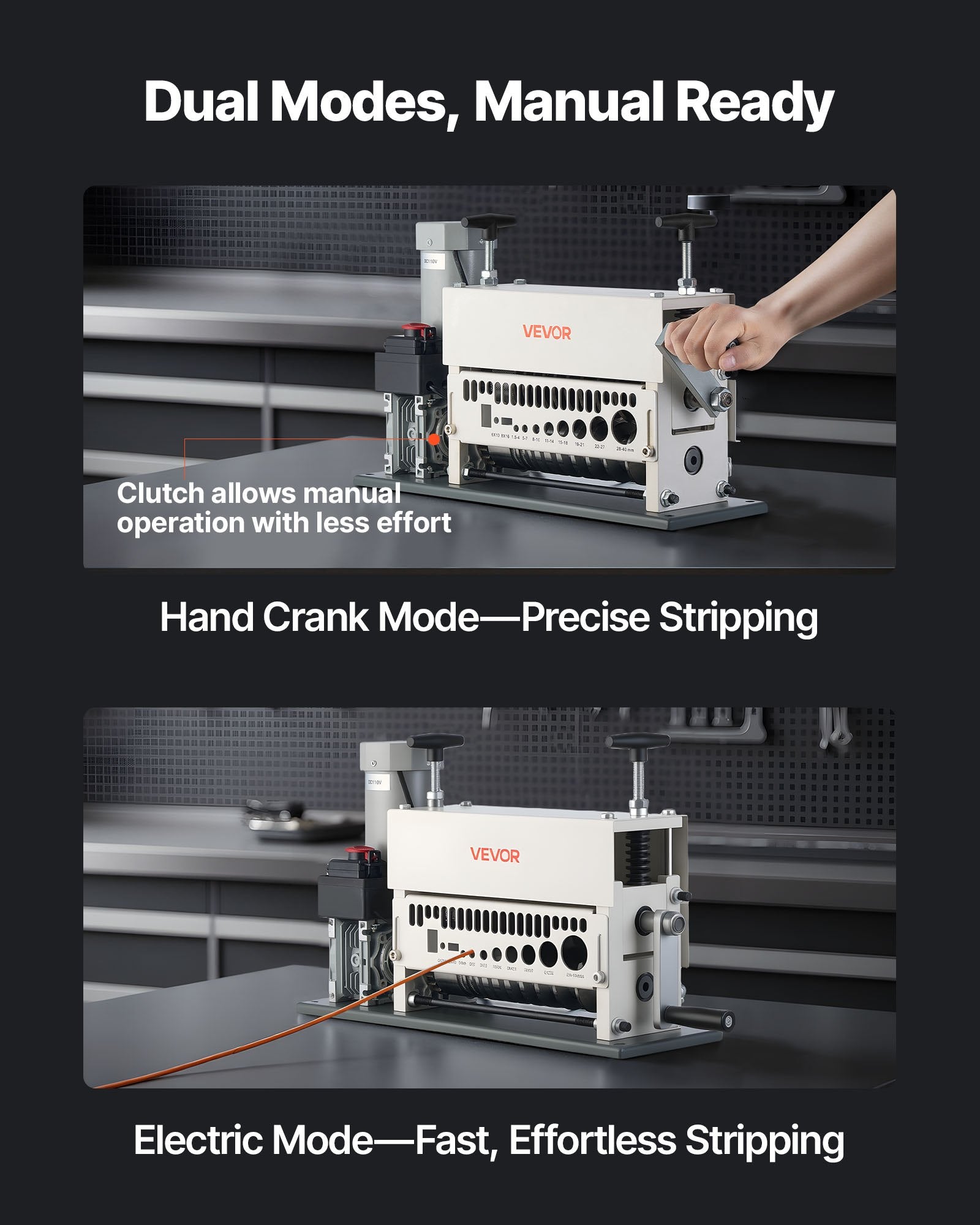 Electric Wire Stripper Machine, 1.5-40 mm, 11 Channel Automatic Copper Cable Stripper, 370W Wire Stripper V952-FXBXJDDDDCG3275PQ001V3
