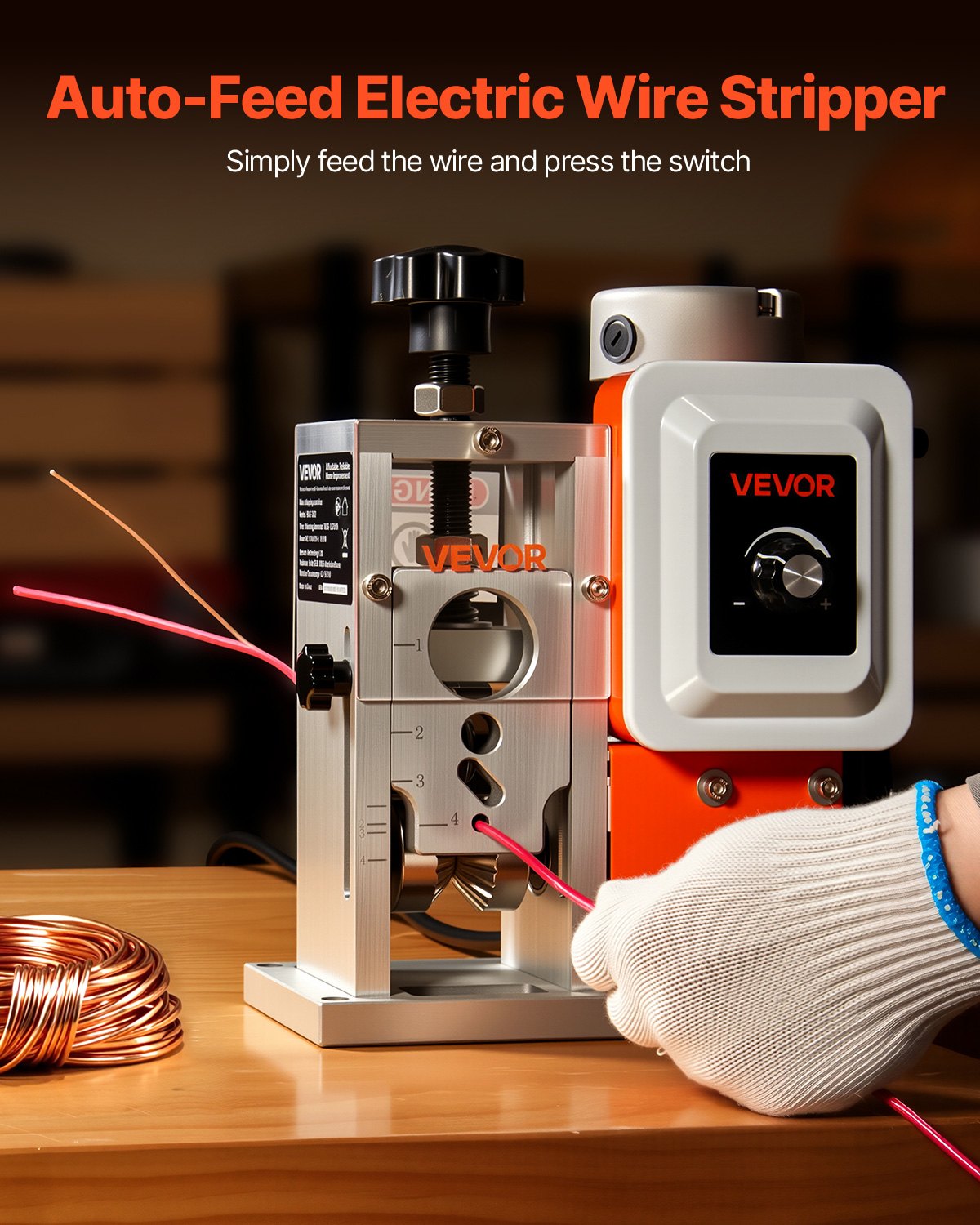 Electric Wire Stripping Machine, 1.5-40 mm, 400W Automatic Motorized Cable Stripper, 9.84 IPS (15 m/min) Wire V952-FXBXJDDDDCG4YEMI5V3