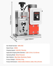 Electric Wire Stripping Machine, 1.5-40 mm, 400W Automatic Motorized Cable Stripper, 9.84 IPS (15 m/min) Wire V952-FXBXJDDDDCG4YEMI5V3