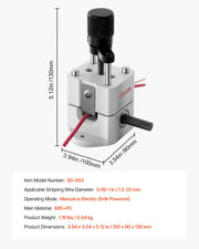 Manual Wire Stripping Machine, 1.5-25 mm, Portable Copper Stripper with Hand Crank or Drill Powered, 64Mn V952-FXBXJSDDDBXWS1YIPV0