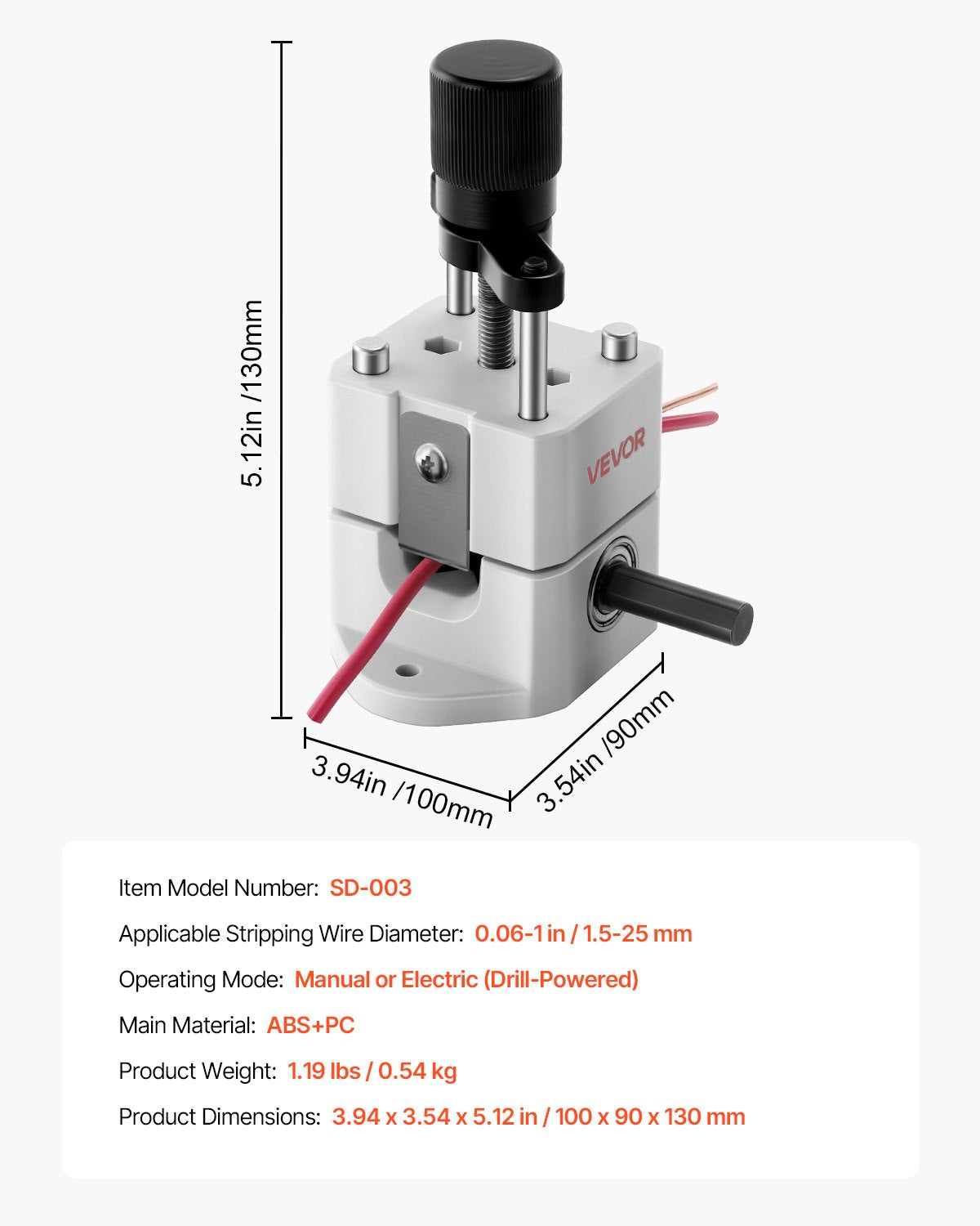 Manual Wire Stripping Machine, 1.5-25 mm, Portable Copper Stripper with Hand Crank or Drill Powered, 64Mn V952-FXBXJSDDDBXWS1YIPV0