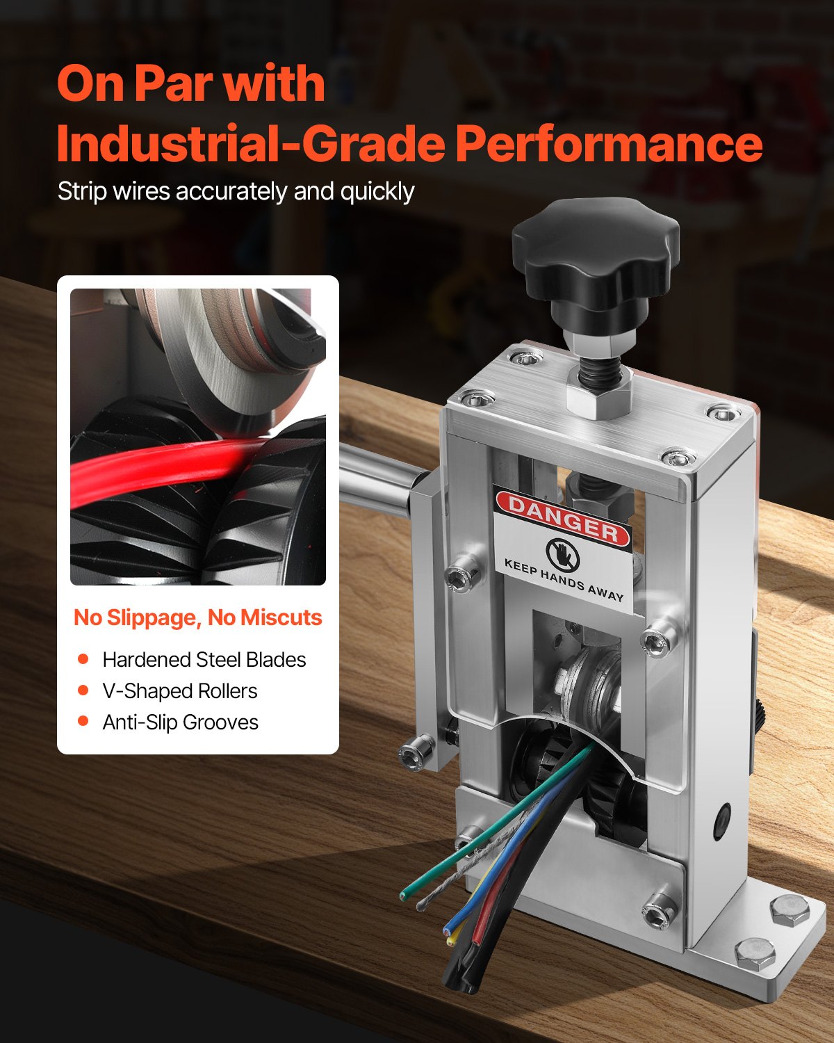 Manual Wire Stripping Machine, 1.5-25 mm, Copper Stripper with Hand Crank or Drill Powered, 64Mn Quenched V952-FXBXJSDDDMNW2JHZTV0