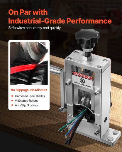 Manual Wire Stripping Machine, 1.5-25 mm, Copper Stripper with Hand Crank or Drill Powered, 64Mn Quenched V952-FXBXJSDDDMNW2JHZTV0