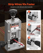 Manual Wire Stripping Machine, 1.5-25 mm, Copper Stripper with Hand Crank or Drill Powered, 64Mn Quenched V952-FXBXJSDDDMNW2JHZTV0