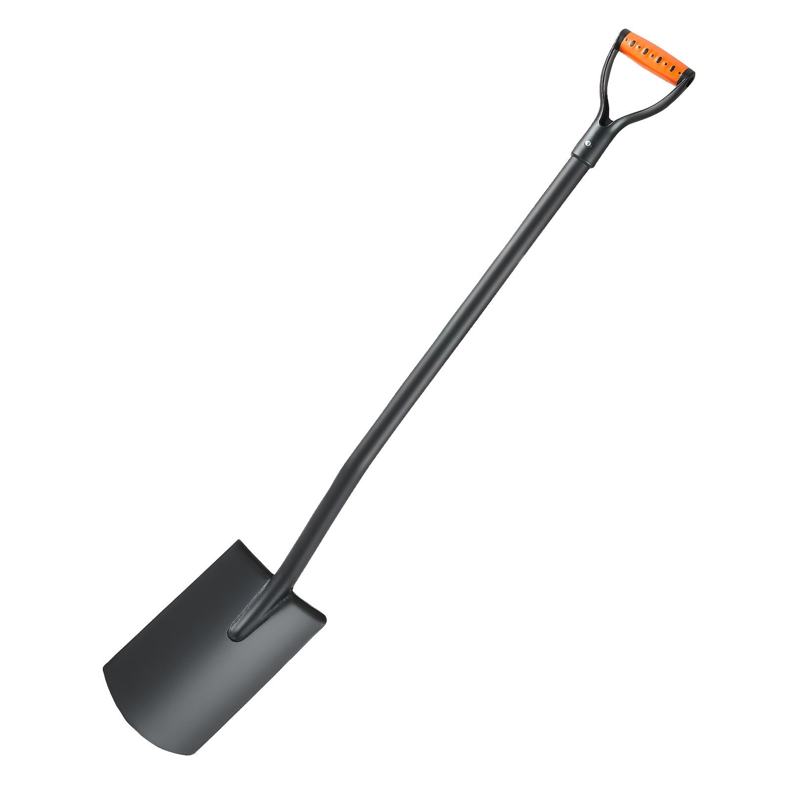 Square Shovel, 122 cm Heavy-Duty Flat Shovel, Transfer Shovels with Alloy Steel Blade and Non-Slip D-Handle, V952-FXCDXBS48INCH0K34001V0