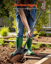 Square Shovel, 122 cm Heavy-Duty Flat Shovel, Transfer Shovels with Alloy Steel Blade and Non-Slip D-Handle, V952-FXCDXBS48INCH0K34001V0