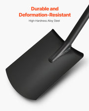 Square Shovel, 122 cm Heavy-Duty Flat Shovel, Transfer Shovels with Alloy Steel Blade and Non-Slip D-Handle, V952-FXCDXBS48INCH0K34001V0