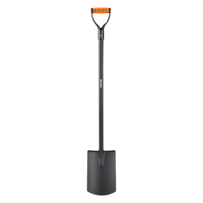 Square Shovel, 122 cm Heavy-Duty Flat Shovel, Transfer Shovels with Alloy Steel Blade and Non-Slip D-Handle, V952-FXCDXBS48INCH0K34001V0
