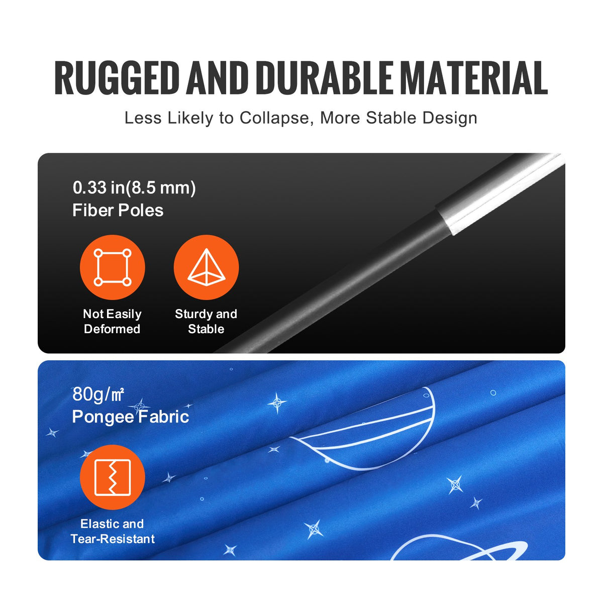 Bed Tent, Pongee Fabric, 2 Doors Breathable Dream Tent with 8.5 mm Fiber Poles on Bed Privacy, Full Size V952-FXCSZPSMLLM76FPA6V0