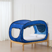 Bed Tent, Pongee Fabric, 2 Doors Breathable Dream Tent with 8.5 mm Fiber Poles on Bed Privacy, Full Size V952-FXCSZPSMLLM76FPA6V0