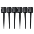 Fence Post Anchor Ground Spike 6 Pack 24 x 4 x 4 In Metal Fence Stakes V952-FXDD35YC24YCUQSQCV0