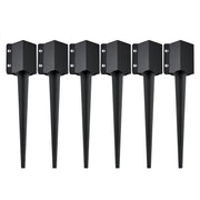 Fence Post Anchor Ground Spike 6 Pack 24 x 4 x 4 In Metal Fence Stakes V952-FXDD35YC24YCUQSQCV0