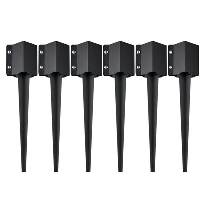 Fence Post Anchor Ground Spike 6 Pack 24 x 4 x 4 In Metal Fence Stakes V952-FXDD35YC24YCUQSQCV0