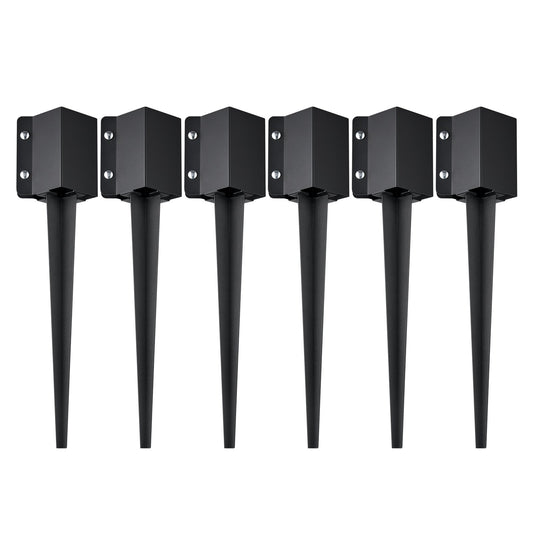 Fence Post Anchor Ground Spike 6 Pack 24 x 4 x 4 In Metal Fence Stakes V952-FXDD35YC24YCUQSQCV0