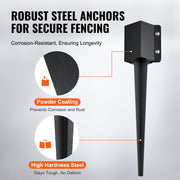 Fence Post Anchor Ground Spike 6 Pack 24 x 4 x 4 In Metal Fence Stakes V952-FXDD35YC24YCUQSQCV0