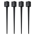 Fence Post Anchor Ground Spike 4 Pack 36 x 4 x 4 In Metal Fence Stakes V952-FXDD35YC36YCP7NVLV0