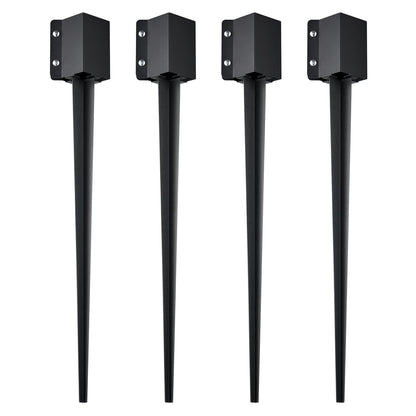 Fence Post Anchor Ground Spike 4 Pack 36 x 4 x 4 In Metal Fence Stakes V952-FXDD35YC36YCP7NVLV0