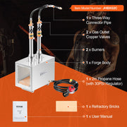 Portable Propane Forge 2 Burner Farrier Forge Knife Metal Square V952-FXDZL2GSYMGJ620TEV0