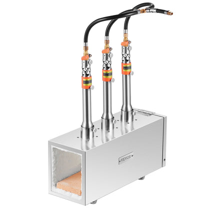 Portable Propane Forge, 3 Burner Farrier Forge, 2600 degrees F Tool and Knife Making Blacksmithing Gas Forge, V952-FXDZL3GSYMGJSUTBGV0