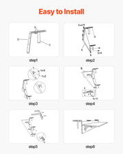 Balcony Hanging Table, 12 x 48 in Folding Balcony Railing Table, Outdoor Balcony Bar Table for Railings, 50 V952-FXGZMZ12INCH0ANITV0