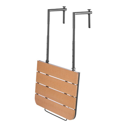 Balcony Hanging Table, 595 x 400 mm Folding Balcony Railing Table, Outdoor Balcony Bar Table for Railings, V952-FXGZSM25INCHDZVCRV0