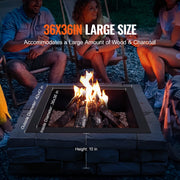 Fire Pit Ring, 42x42 in Outer/36x36 in Inner Diameter, 10inch Height Square Fire Pit Insert, Heavy Duty V952-FXHH36INCH15QV13SV0