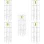 Tomato Cages, 30 x 30 x 117 cm, 5 Packs Square Plant Support Cages, Silver PVC-Coated Steel Tomato Towers for V952-FXKZDFQZZ1246265OV0