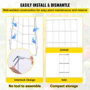 Tomato Cages, 30 x 30 x 117 cm, 5 Packs Square Plant Support Cages, Silver PVC-Coated Steel Tomato Towers for V952-FXKZDFQZZ1246265OV0