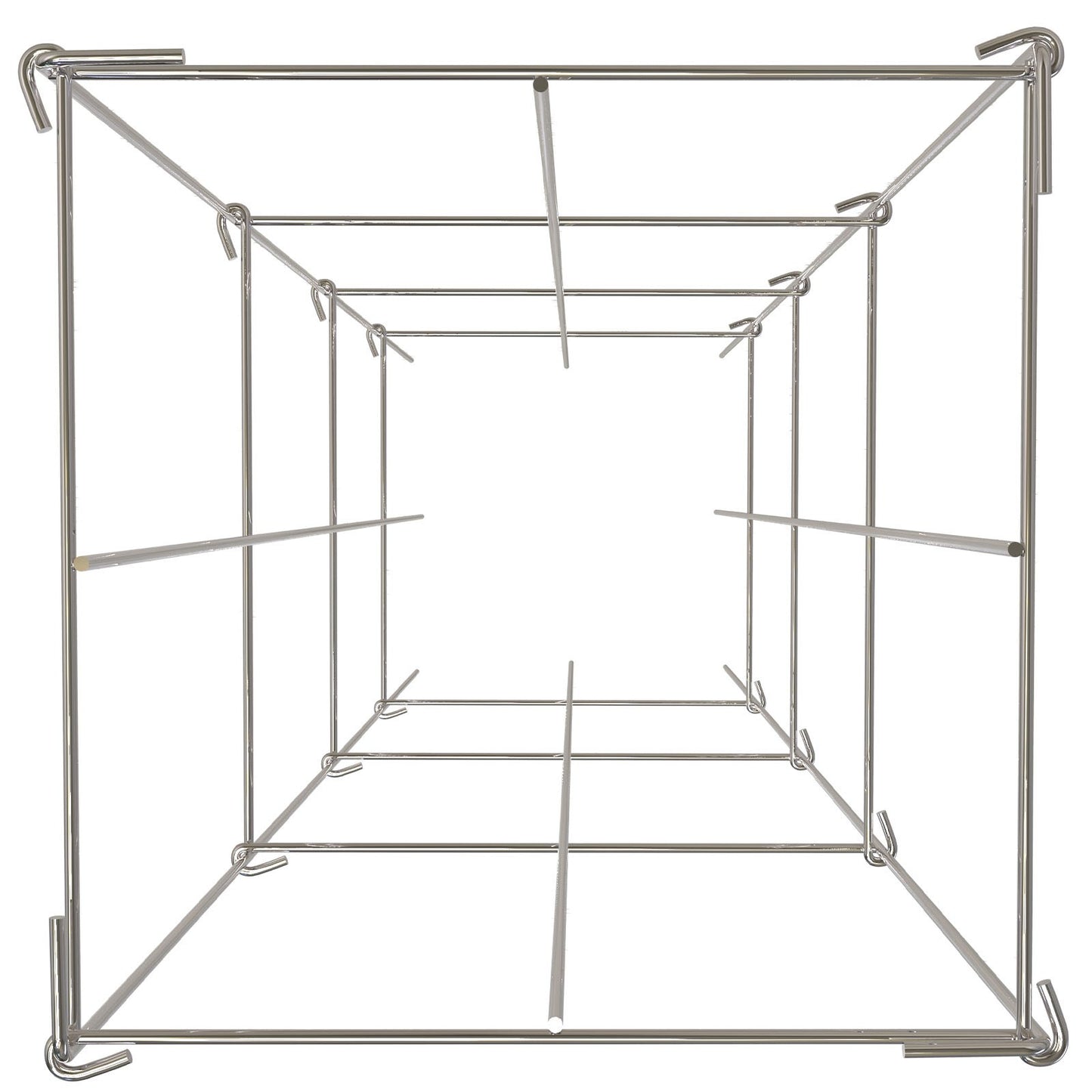 Tomato Cages, 30 x 30 x 117 cm, 5 Packs Square Plant Support Cages, Silver PVC-Coated Steel Tomato Towers for V952-FXKZDFQZZ1246265OV0
