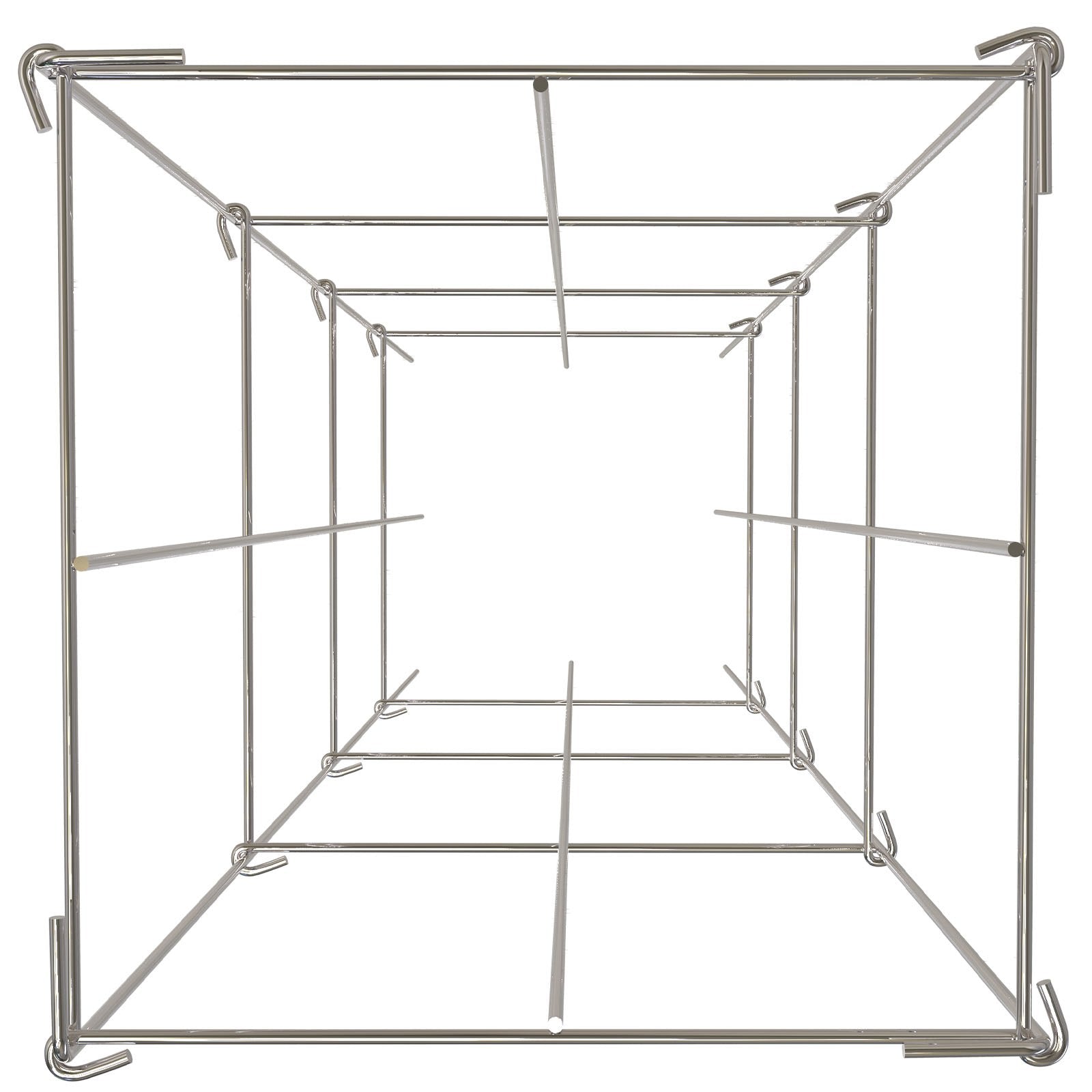 Tomato Cages, 30 x 30 x 117 cm, 5 Packs Square Plant Support Cages, Silver PVC-Coated Steel Tomato Towers for V952-FXKZDFQZZ1246265OV0