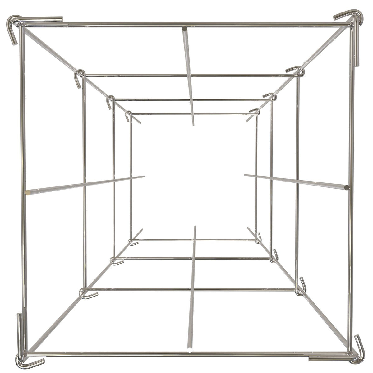 Tomato Cages, 30 x 30 x 117 cm, 5 Packs Square Plant Support Cages, Silver PVC-Coated Steel Tomato Towers for V952-FXKZDFQZZ1246265OV0