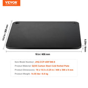 Pizza Steel 16"x14.5"x1/4" Pre-Seasoned Carbon Steel Pizza Baking Stone V952-FXPSPSGB1614O1YE3V0