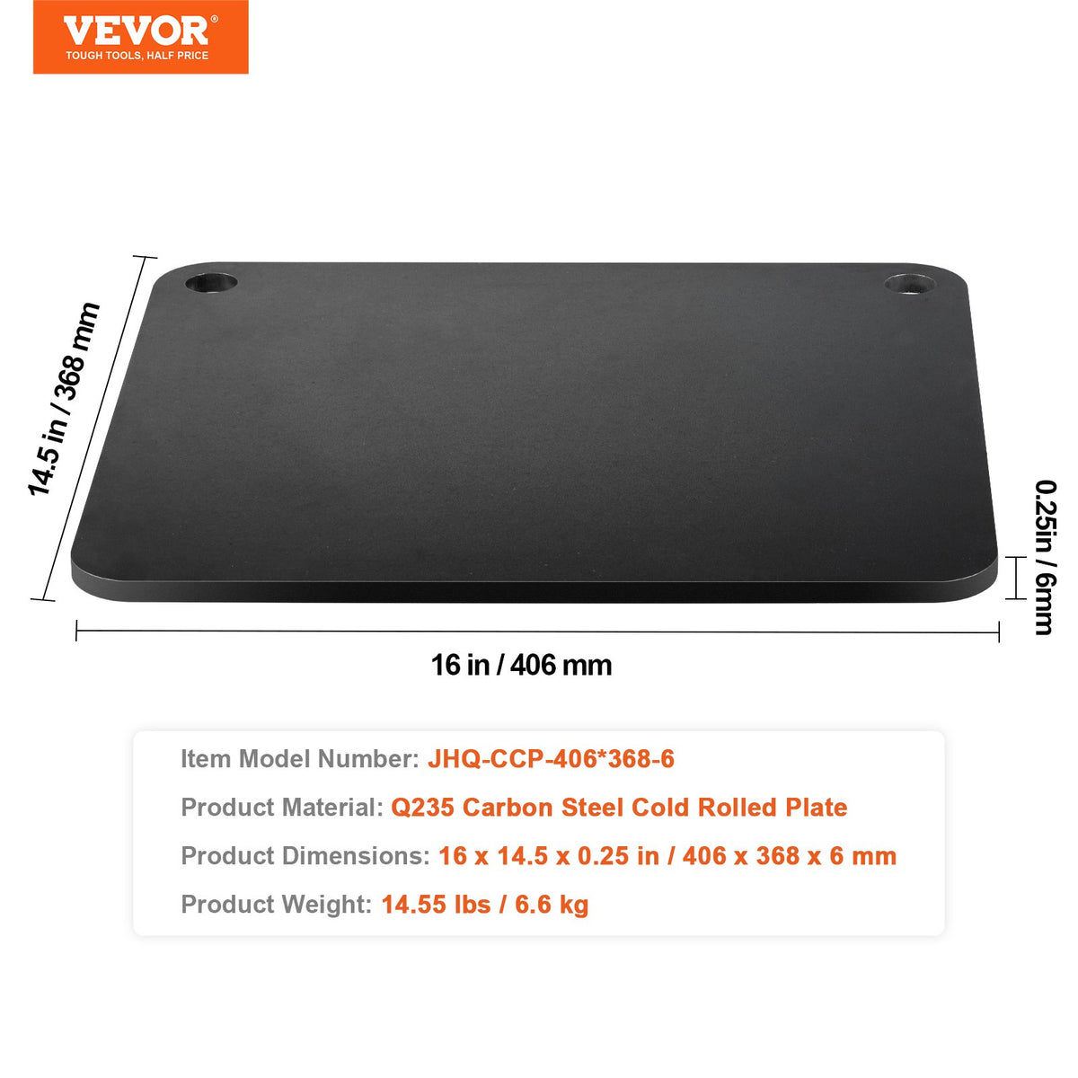 Pizza Steel 16"x14.5"x1/4" Pre-Seasoned Carbon Steel Pizza Baking Stone V952-FXPSPSGB1614O1YE3V0