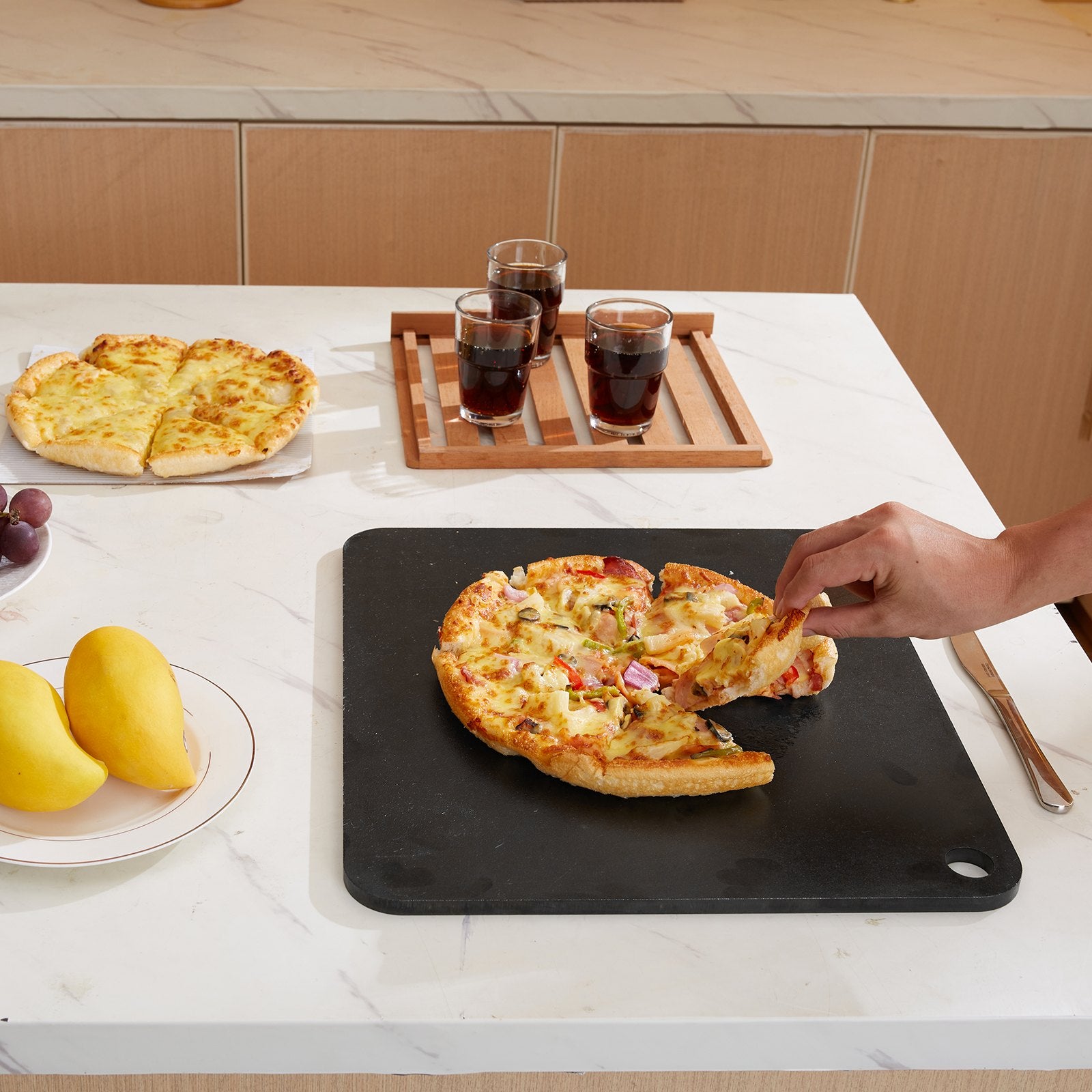 Pizza Steel 16"x14.5"x1/4" Pre-Seasoned Carbon Steel Pizza Baking Stone V952-FXPSPSGB1614O1YE3V0