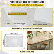 Plastic Table Cover 101.6 x 182.8 cm, 1.5 mm Thick Clear Table Protector, Rectangle Clear Desk Mat, V952-FXPVC15MM40728L6GV0