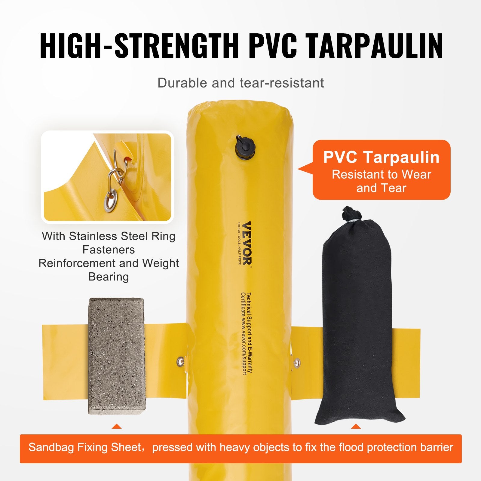 Flood Barriers, Sandbag Alternative Flood Bags 4 Pack, Flood Barrier for Home, Water Barriers for Flooding, V952-FXRSD48IN9INJATDDV0