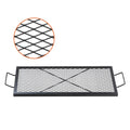 X-Marks Fire Pit Grill Grate, Rectangle Cooking Grate, Heavy Duty Steel Campfire BBQ Grill Grid with Handle & V952-FXSKKWCHS3215H99QV0