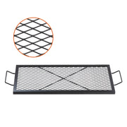 X-Marks Fire Pit Grill Grate, Rectangle Cooking Grate, Heavy Duty Steel Campfire BBQ Grill Grid with Handle & V952-FXSKKWCHS3215H99QV0
