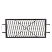 X-Marks Fire Pit Grill Grate, Rectangle Cooking Grate, Heavy Duty Steel Campfire BBQ Grill Grid with Handle & V952-FXSKKWCHS3215H99QV0