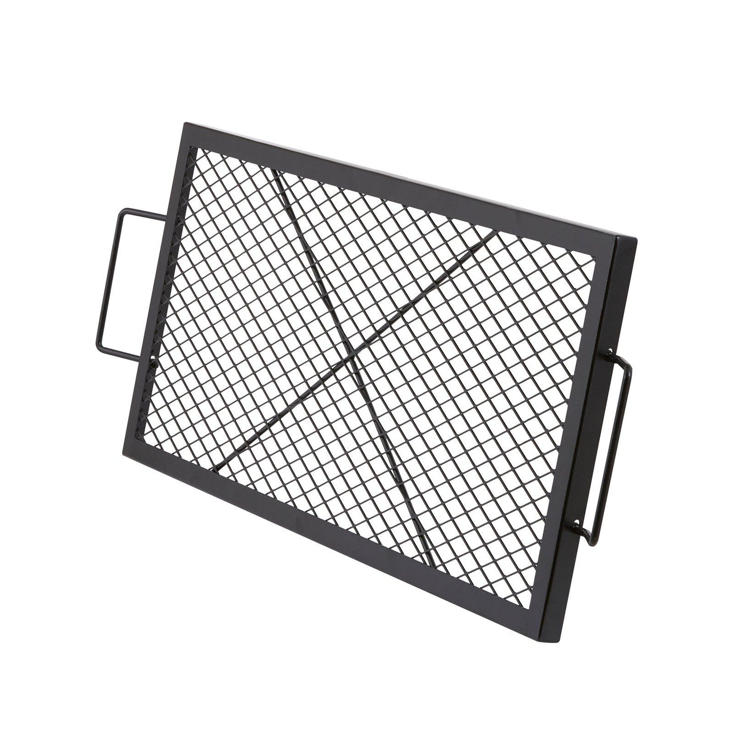 X-Marks Fire Pit Grill Grate, Rectangle Cooking Grate, Heavy Duty Steel Campfire BBQ Grill Grid with Handle & V952-FXSKKWCHS3215H99QV0