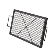 X-Marks Fire Pit Grill Grate, Rectangle Cooking Grate, Heavy Duty Steel Campfire BBQ Grill Grid with Handle & V952-FXSKKWCHS3215H99QV0