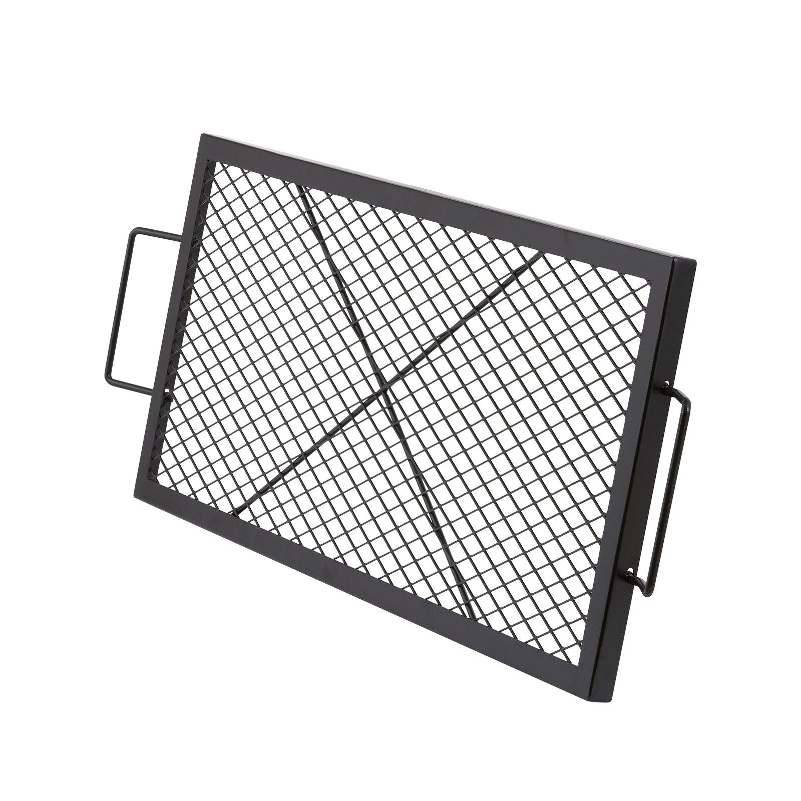 X-Marks Fire Pit Grill Grate, Rectangle Cooking Grate, Heavy Duty Steel Campfire BBQ Grill Grid with Handle & V952-FXSKKWCHS3215H99QV0