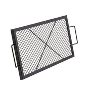 X-Marks Fire Pit Grill Grate, Rectangle Cooking Grate, Heavy Duty Steel Campfire BBQ Grill Grid with Handle & V952-FXSKKWCHS3215H99QV0