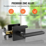 Passage Door Handle, 1 Pack Matte Black Door Lever, Left or Right Handing Reversible Lever Non-Locking, V952-FXTDMBS1J000C0BM2V0